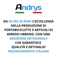 Andrys Rastrelliera Bici 1 Posto Modulabile Basso con Tappi PVC Oro
