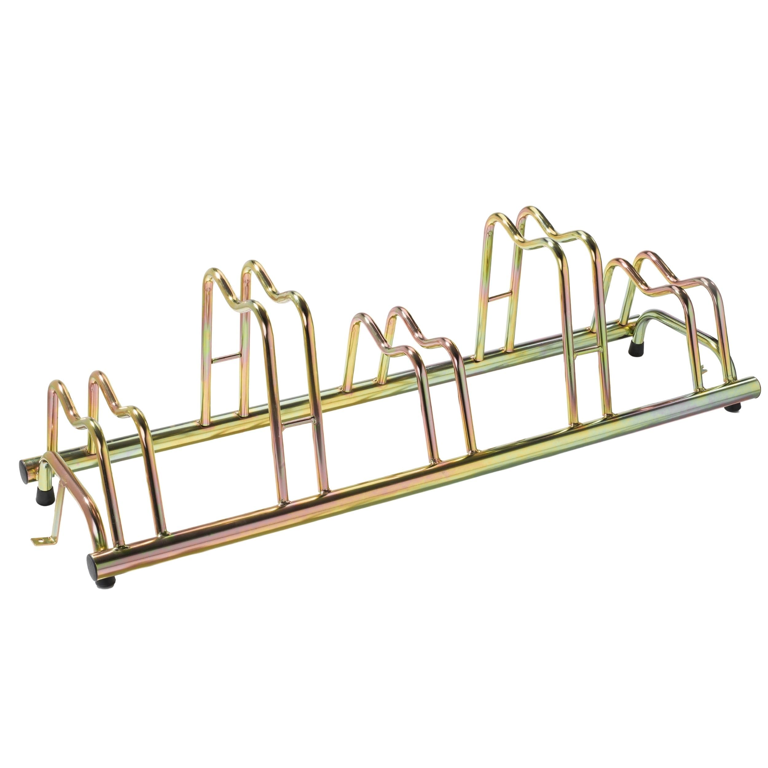 Andrys Rastrelliera Bici 5 Posti con Staffe e Tappi Alto/Basso Tropical Oro