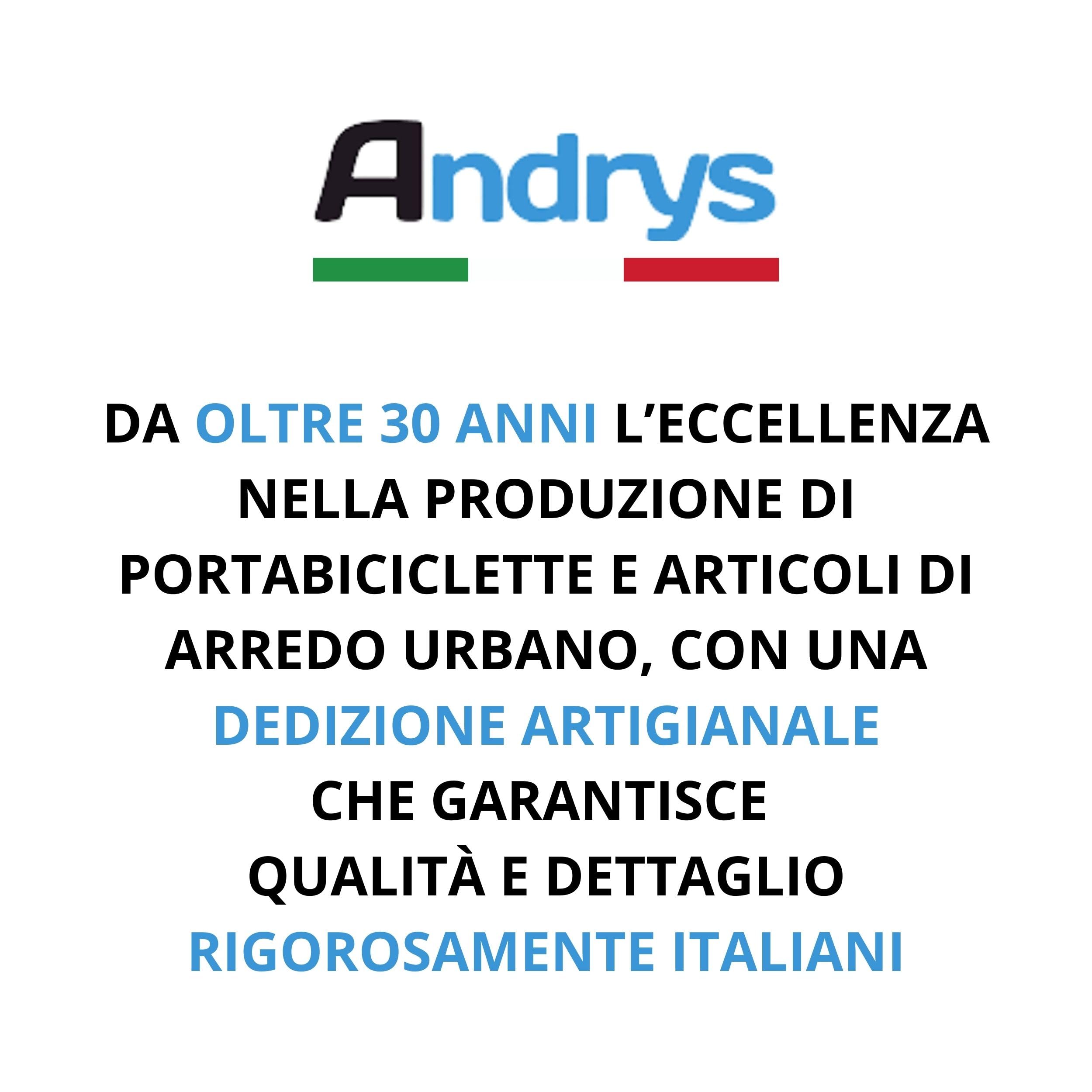Andrys Rastrelliera Bici 1 Posto Alto per Ruote Freno a Disco Argento