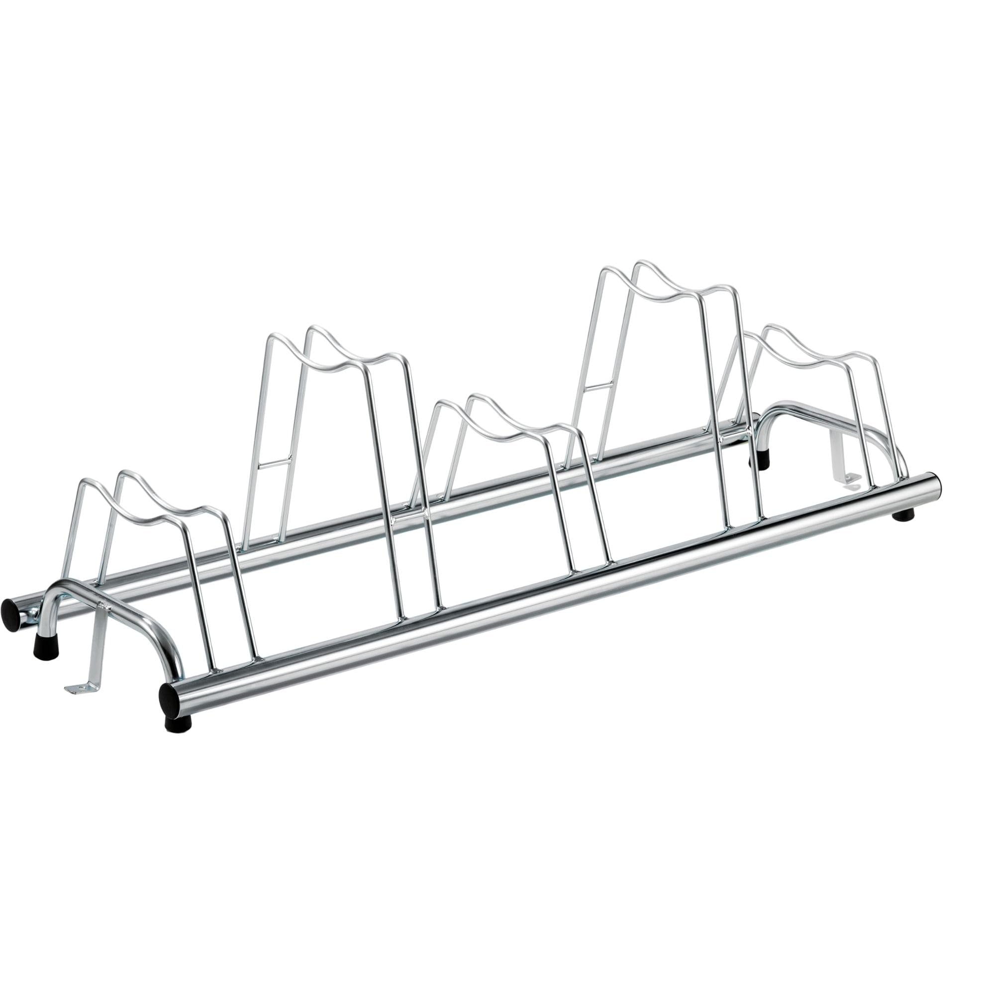 Andrys Rastrelliera Bici 5 Posti Alto/Basso per Freni a Disco Zincato Argento