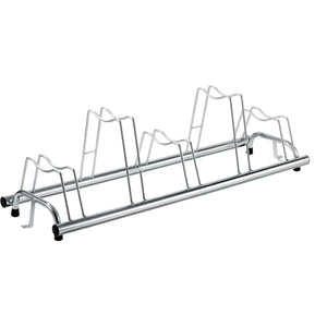 Andrys Rastrelliera Bici 5 Posti Alto/Basso per Freni a Disco Zincato Argento