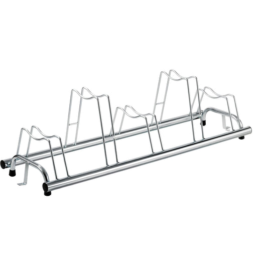 Andrys Rastrelliera Bici 5 Posti Alto/Basso per Freni a Disco Zincato Argento