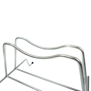 Andrys Rastrelliera Bici 1 Posto con Rotelle Fisse Ruote 6cm Acciaio Zincato