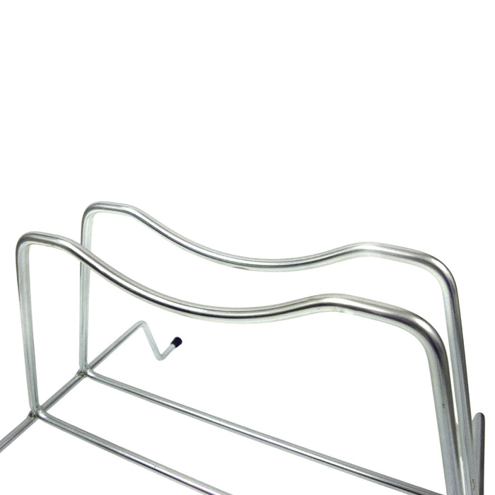 Andrys Rastrelliera Bici 1 Posto con Rotelle Fisse Ruote 6cm Acciaio Zincato