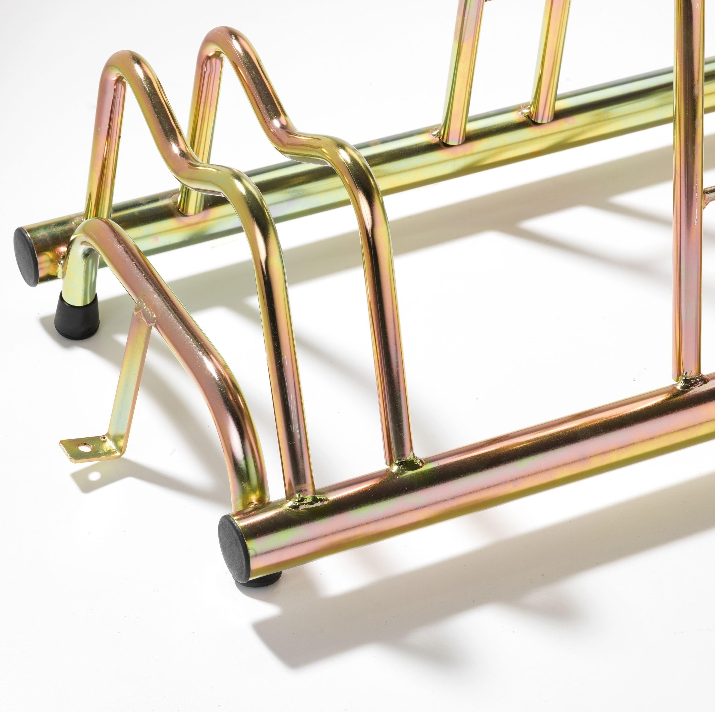 Andrys Rastrelliera Bici 5 Posti con Staffe e Tappi Alto/Basso Tropical Oro