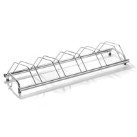 Andrys Rastrelliera Bici 5 Posti Inclinato 30° Acciaio Zincato Argento