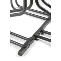 Andrys Rastrelliera Bici 6 Posti con Cartello PVC Nero Zincato Verniciato