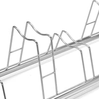 Andrys Rastrelliera Bici 5 Posti Alto/Basso per Freni a Disco Zincato Argento