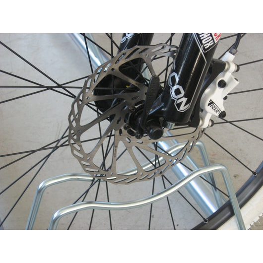 Andrys Rastrelliera Bici 1 Posto con Rotelle Fisse Ruote 6cm Acciaio Zincato