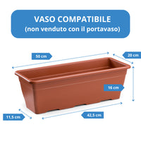 Andrys Portavaso da Fiori per Vasi da 50cm - Fioriera Regolabile (Bianco)