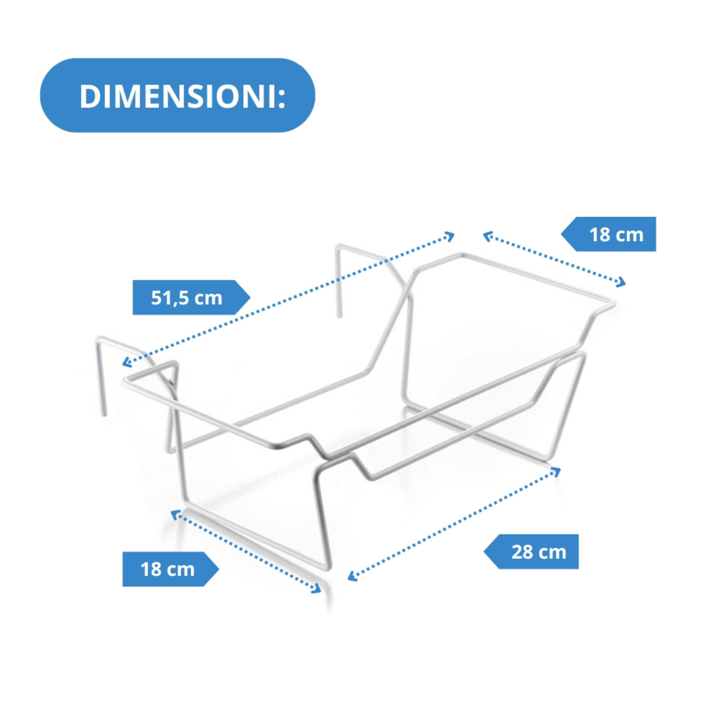 Andrys Portavaso da Fiori per Vasi da 50cm - Fioriera in Acciaio (Bianco)