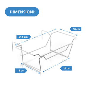 Andrys Portavaso da Fiori per Vasi da 50cm - Fioriera in Acciaio (Bianco)