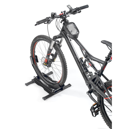 Andrys Rastrelliera Bici 1 Posto con Tappi Ruote 6,5cm 40x43x30 Nero