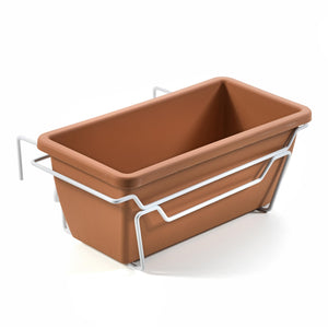 Andrys Portavaso da Fiori per Vasi da 50cm - Fioriera in Acciaio (Bianco)