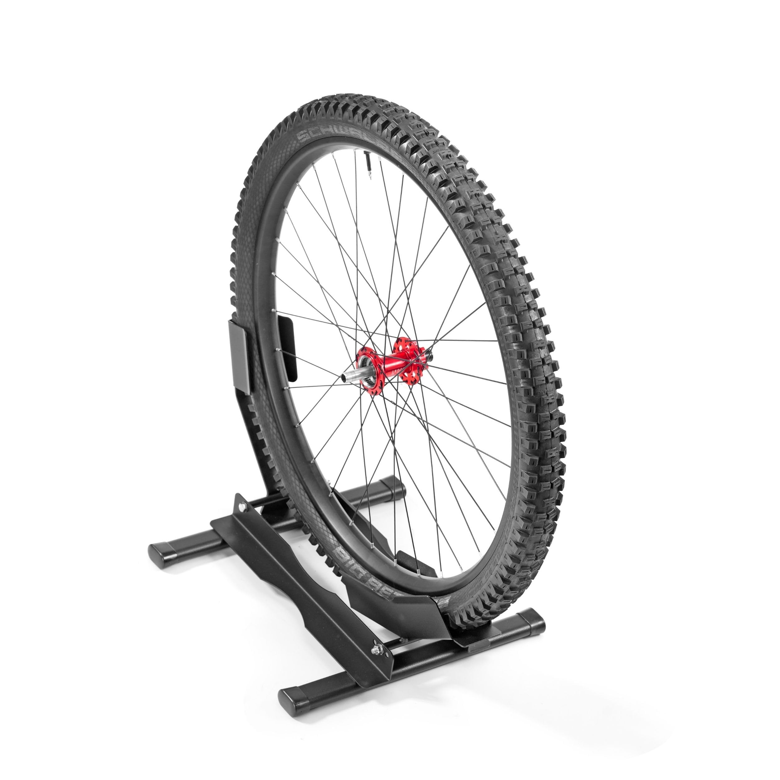 Andrys Rastrelliera Bici 1 Posto con Tappi Ruote 6,5cm 40x43x30 Nero