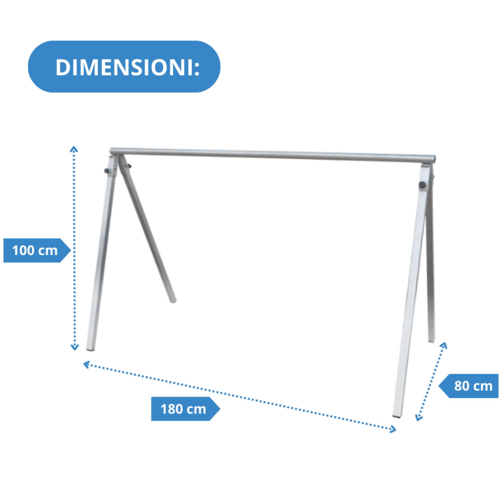 Andrys Espositore da Terra Bici 5 Posti Acciaio Verniciato Grigio