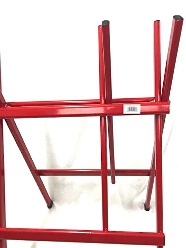 Andrys Cavalletto Taglia Tronchi Pieghevole Verniciato Rosso