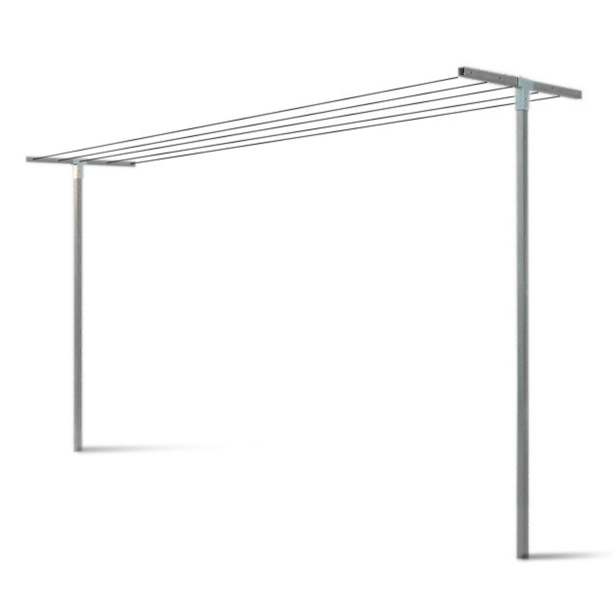 Andrys Stendi Biancheria Esterno Smontabile Argento H220cm (Filo non Incluso)