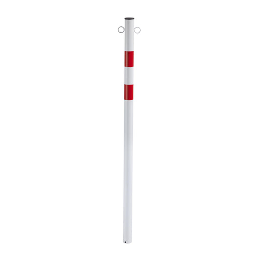 Andrys Paletto Segnaletico con Anelli Diametro 4,8cm Altezzi 120cm Bianco/Rosso