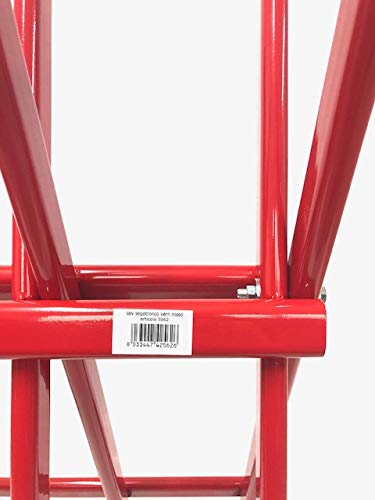 Andrys Cavalletto Taglia Tronchi Pieghevole Verniciato Rosso