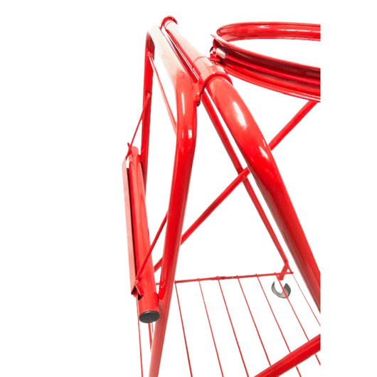 Andrys Carrello Porta Sacco a X con Porta Rotolo e Taglierino Rosso