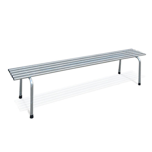 Andrys Panchina Acciaio senza Schienale 190x42x42cm - Tubo Ovale Argento