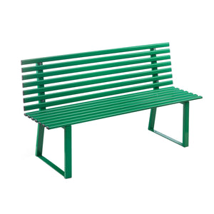 Andrys Panchina Giardino con Schienale 150x50x82 Zincata Verde