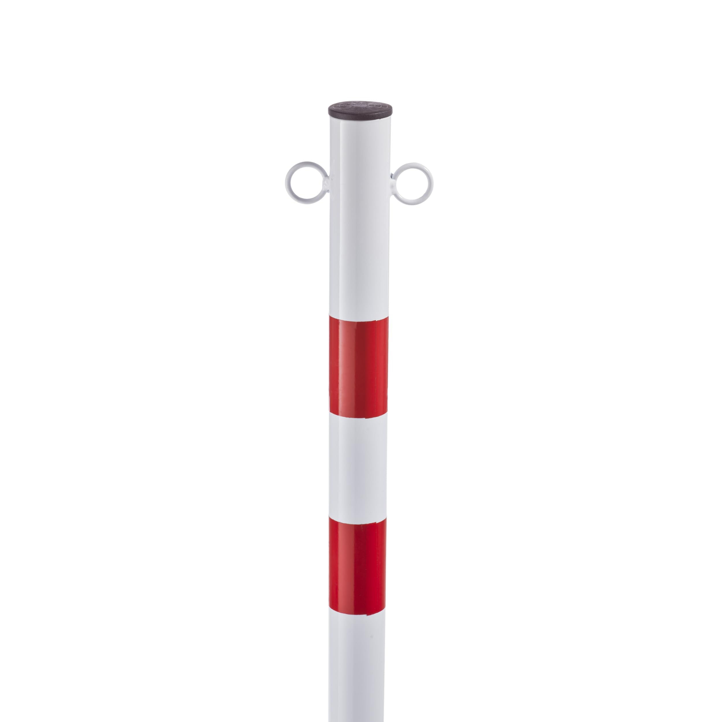 Andrys Paletto Segnaletico con Anelli Diametro 4,8cm Altezzi 120cm Bianco/Rosso