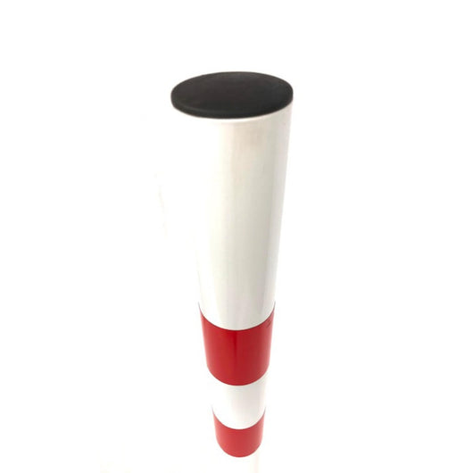 Andrys Paletto Segnaletico senza Anelli Diametro 6cm Altezzi 120cm Bianco/Rosso