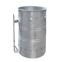 Andrys Cestino Rifiuti Esterno Zincato Argento senza Paletto 26x26x42cm