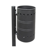 Andrys Cestino Rifiuti Esterno da Inghisare Acciaio Verniciato Nero H120