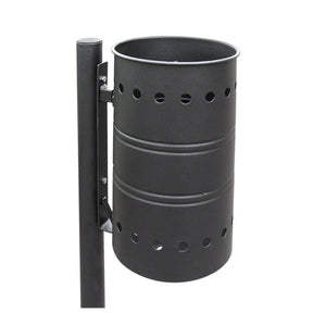 Andrys Cestino Rifiuti Esterno da Inghisare Acciaio Verniciato Nero H120