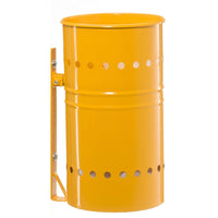 Andrys Cestino Rifiuti Esterno con Staffa Giallo senza Paletto 26x26x42cm