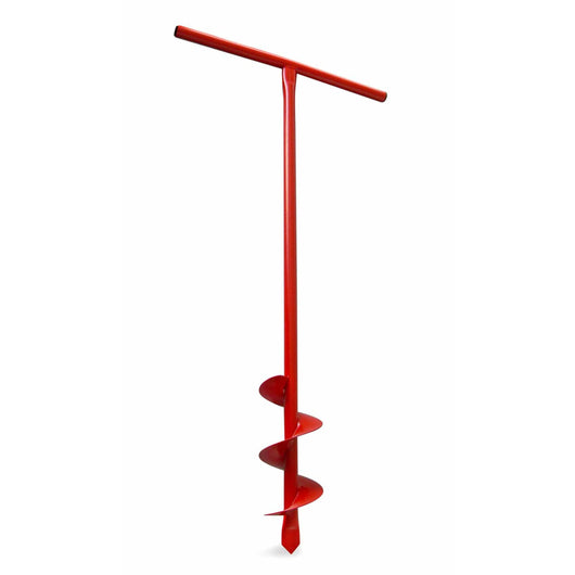 Andrys Trivella a Mano Fori da 12 cm Acciaio Rosso con Tappi PVC