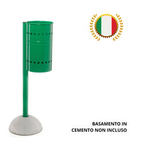 Andrys Cestino Rifiuti Esterno da Inghisare Verde H120