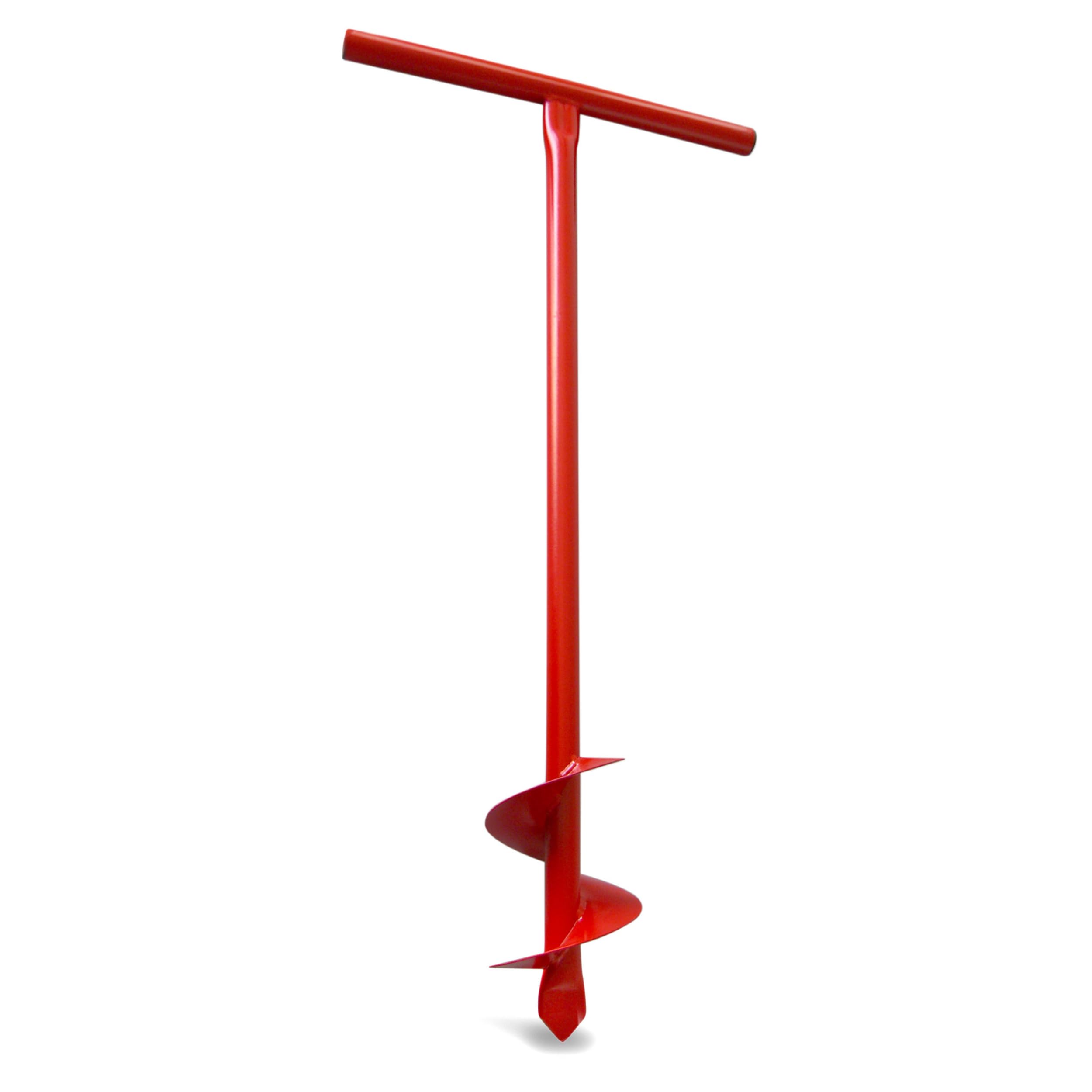 Andrys Trivella a Mano Fori da 15 cm Acciaio Rosso con Tappi PVC