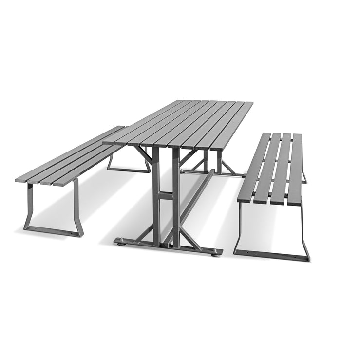 Andrys Tavolo in Acciaio Smontabile in Tubo Rettangolare - 190cm