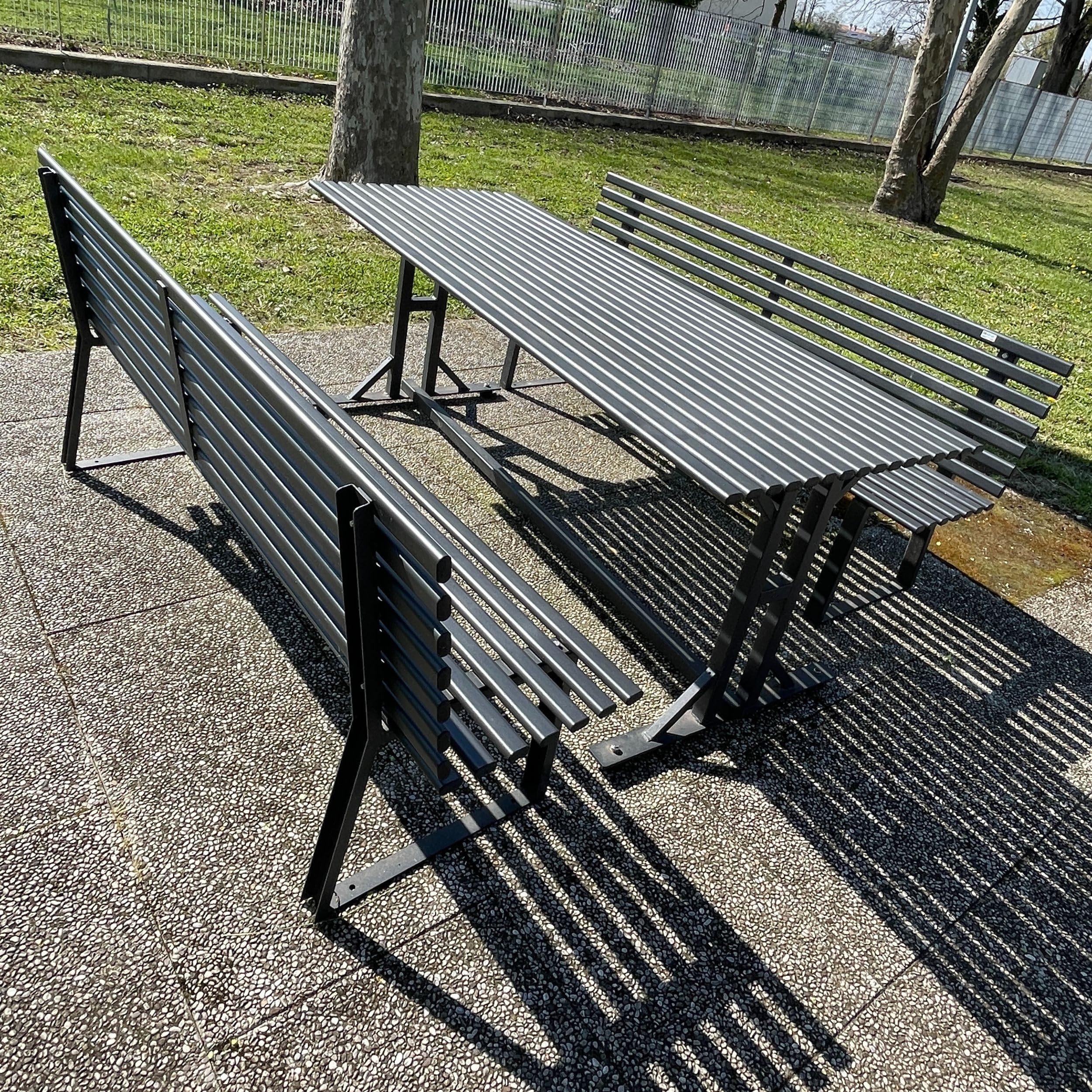 Andrys Tavolo in Acciaio in Tubo Ovale - 190cm