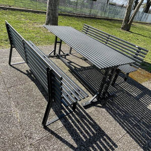 Andrys Tavolo in Acciaio in Tubo Ovale - 190cm