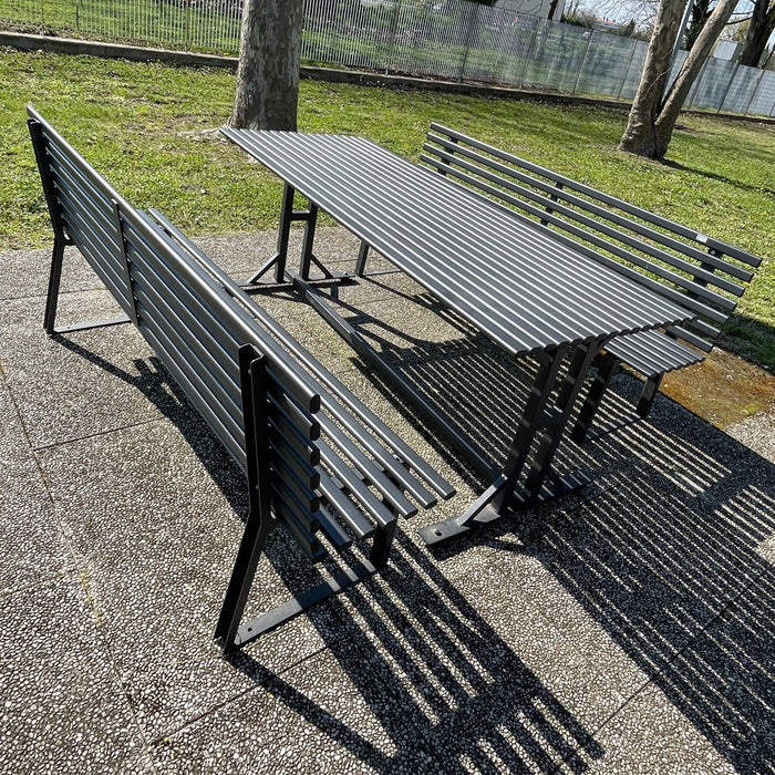 Andrys Tavolo in Acciaio in Tubo Ovale - 190cm