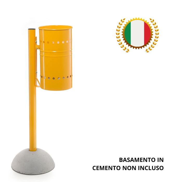 Andrys Cestino Rifiuti Esterno da Inghisare Giallo H120
