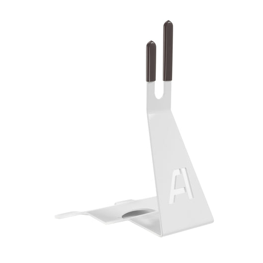 Andrys Porta Bici Piedistallo 1 Posto con Protezioni Acciaio Verniciato Bianco