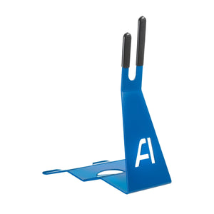 Andrys Porta Bici Piedistallo 1 Posto con Protezioni Acciaio Verniciato Blu