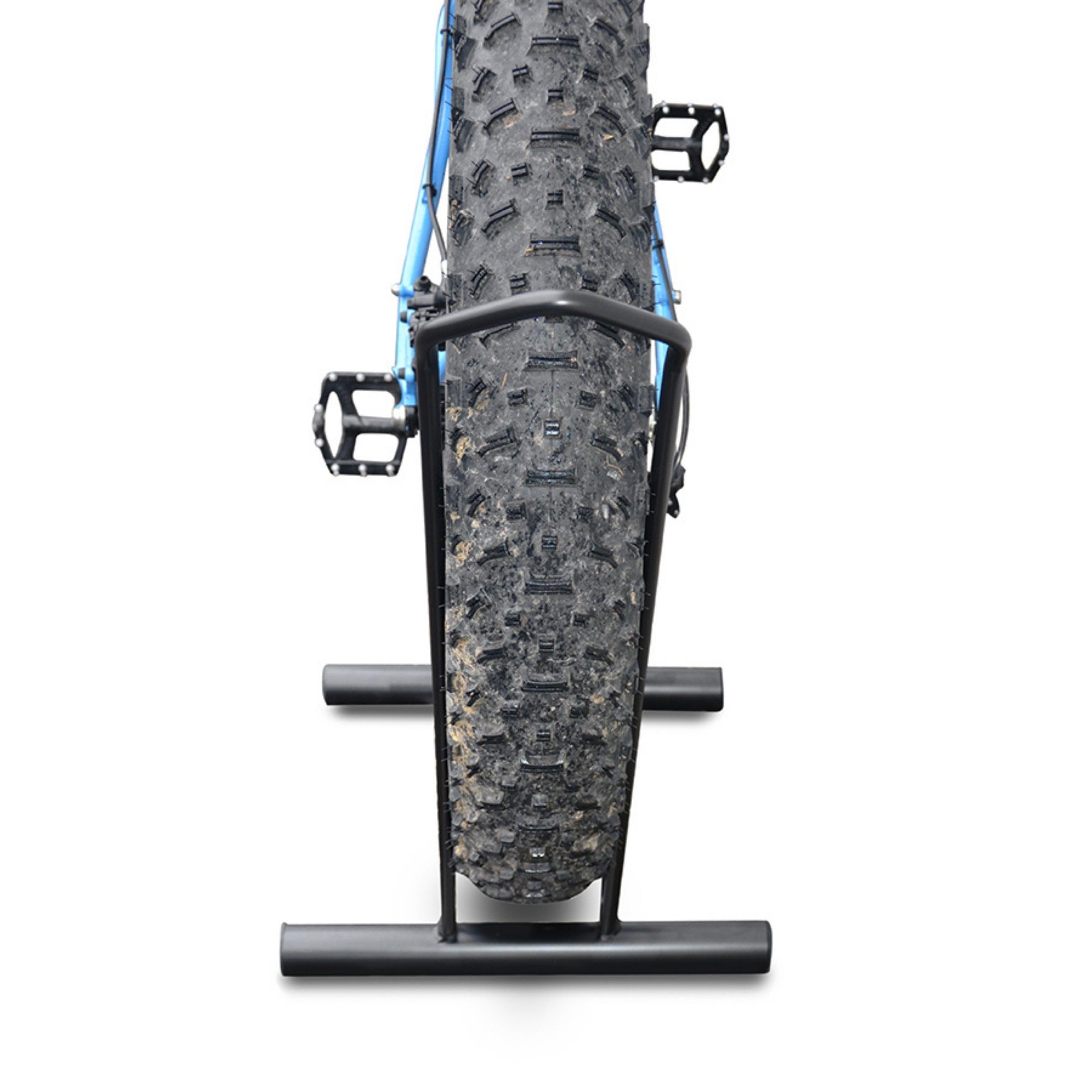 Andrys Rastrelliera Bici 1 Posto a Piedistallo per Fat Bike con Tappi - Nero