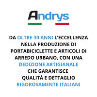 Andrys Rastrelliera Bici 1 Posto a Piedistallo Smontabile - Nero Raggrinzante
