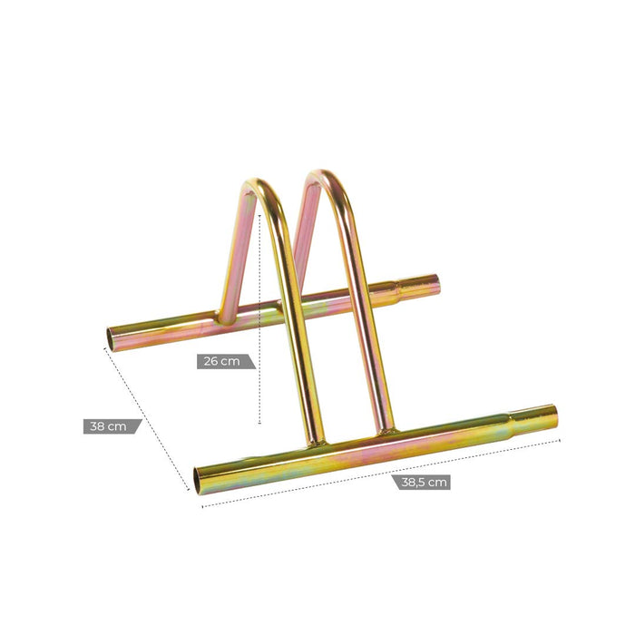 Andrys Rastrelliera Bici 1 Posto Modulabile Acciaio Zincato Tropical Oro