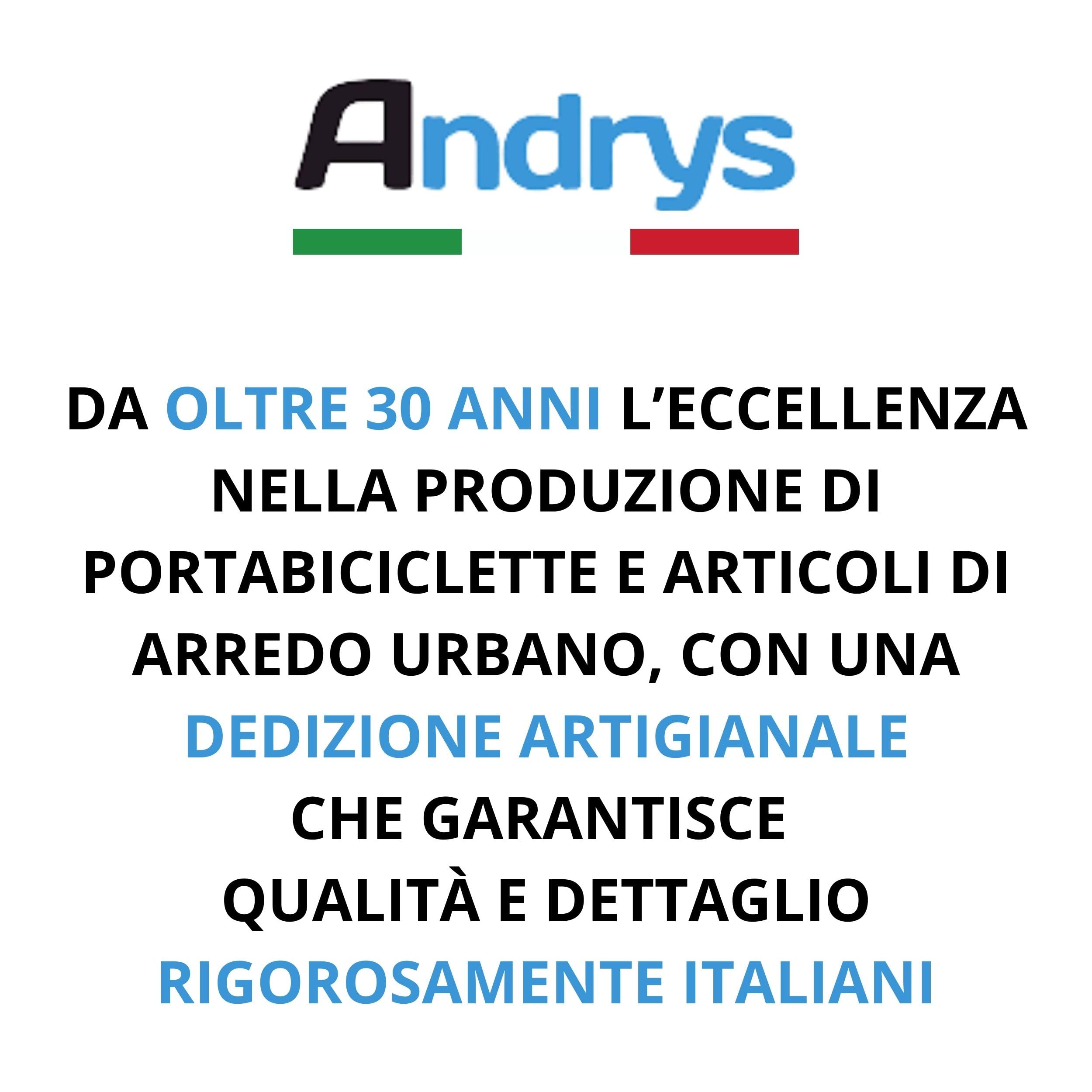 Andrys Porta Bici Piedistallo 1 Posto Ruote 6cm Smontabile Nero
