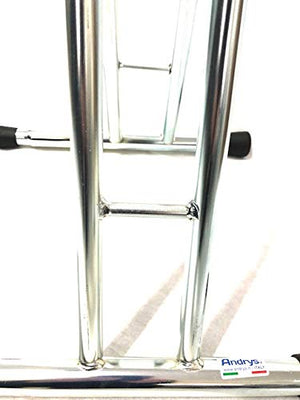 Andrys Rastrelliera Bici 1 Posto Alto Modulabile con Tappi PVC Zincato