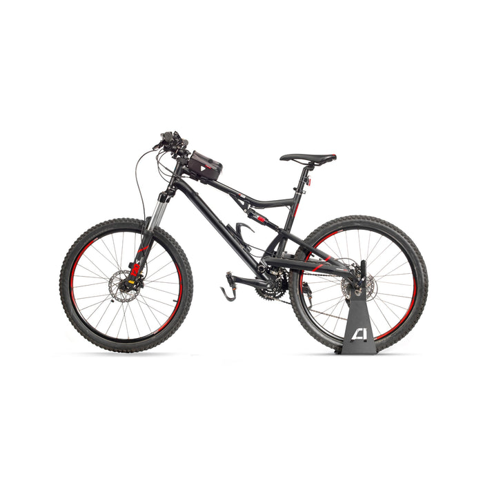 Andrys Porta Bici Piedistallo 1 Posto con Protezioni Acciaio Verniciato Nero