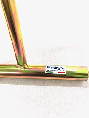 Andrys Rastrelliera Bici 1 Posto Modulabile Acciaio Zincato Tropical Oro